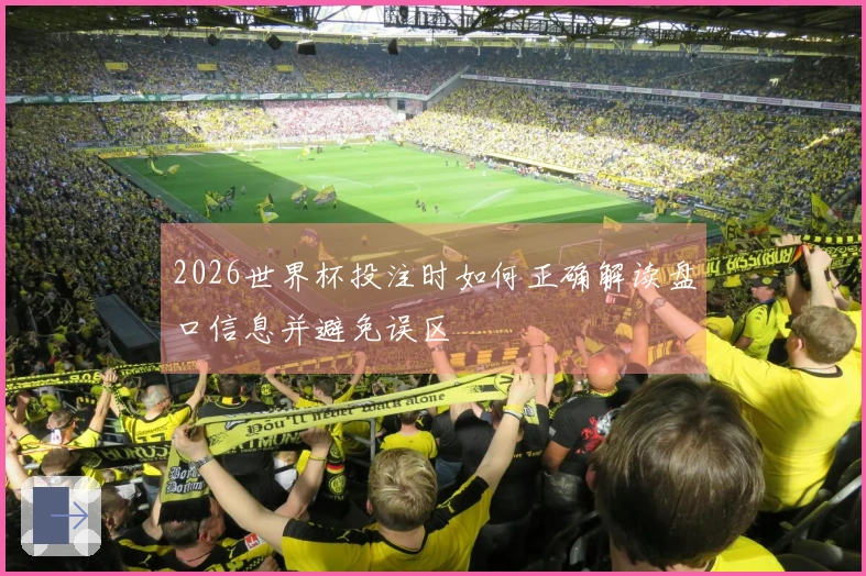 2026世界杯投注时如何正确解读盘口信息并避免误区